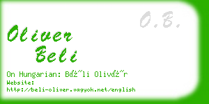 oliver beli business card